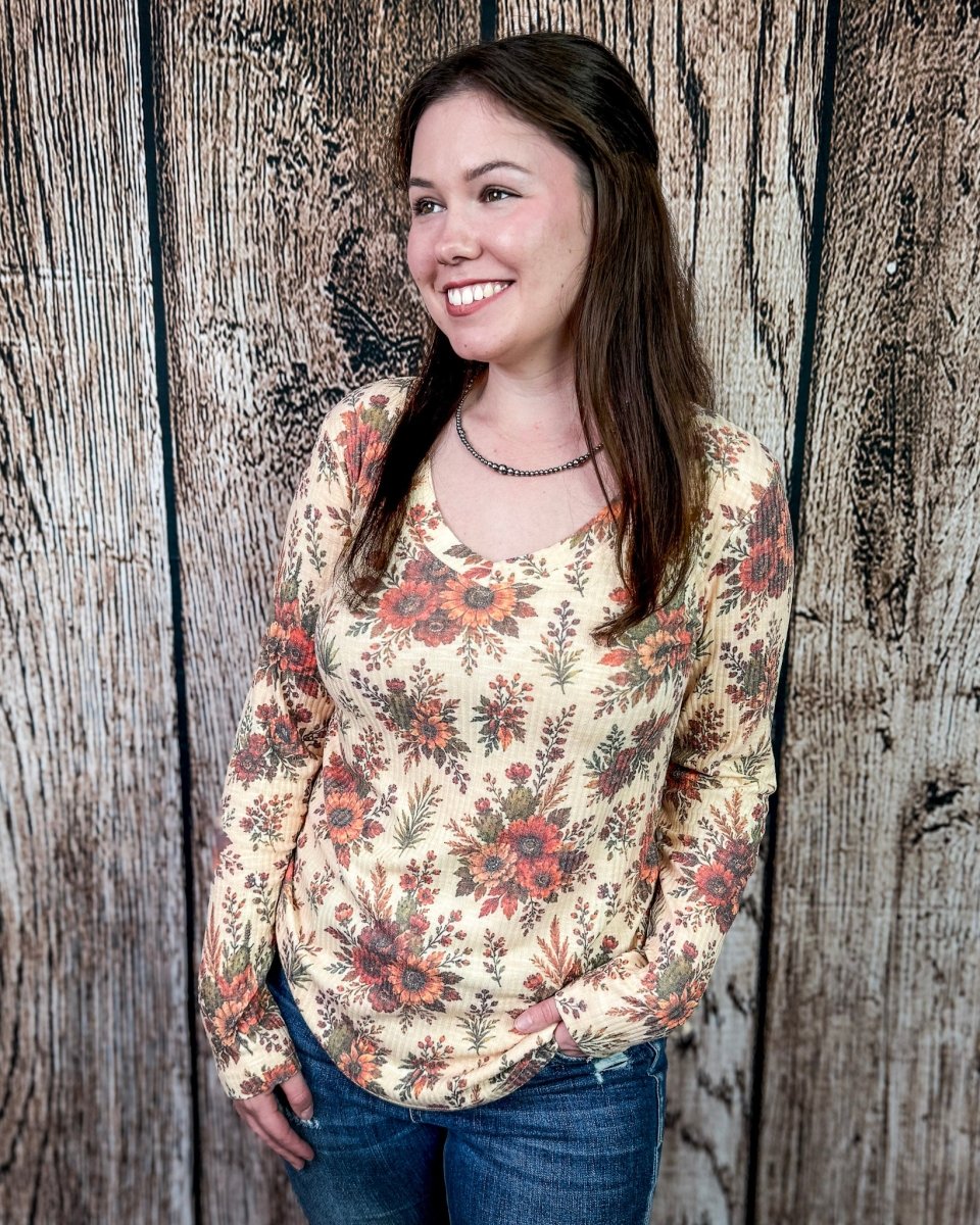 Dust & Daisies Long Sleeve Top by Sterling Kreek