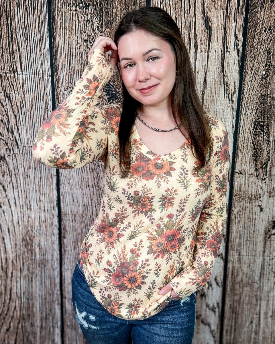 Dust & Daisies Long Sleeve Top by Sterling Kreek