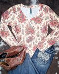Dust & Daisies Long Sleeve Top by Sterling Kreek