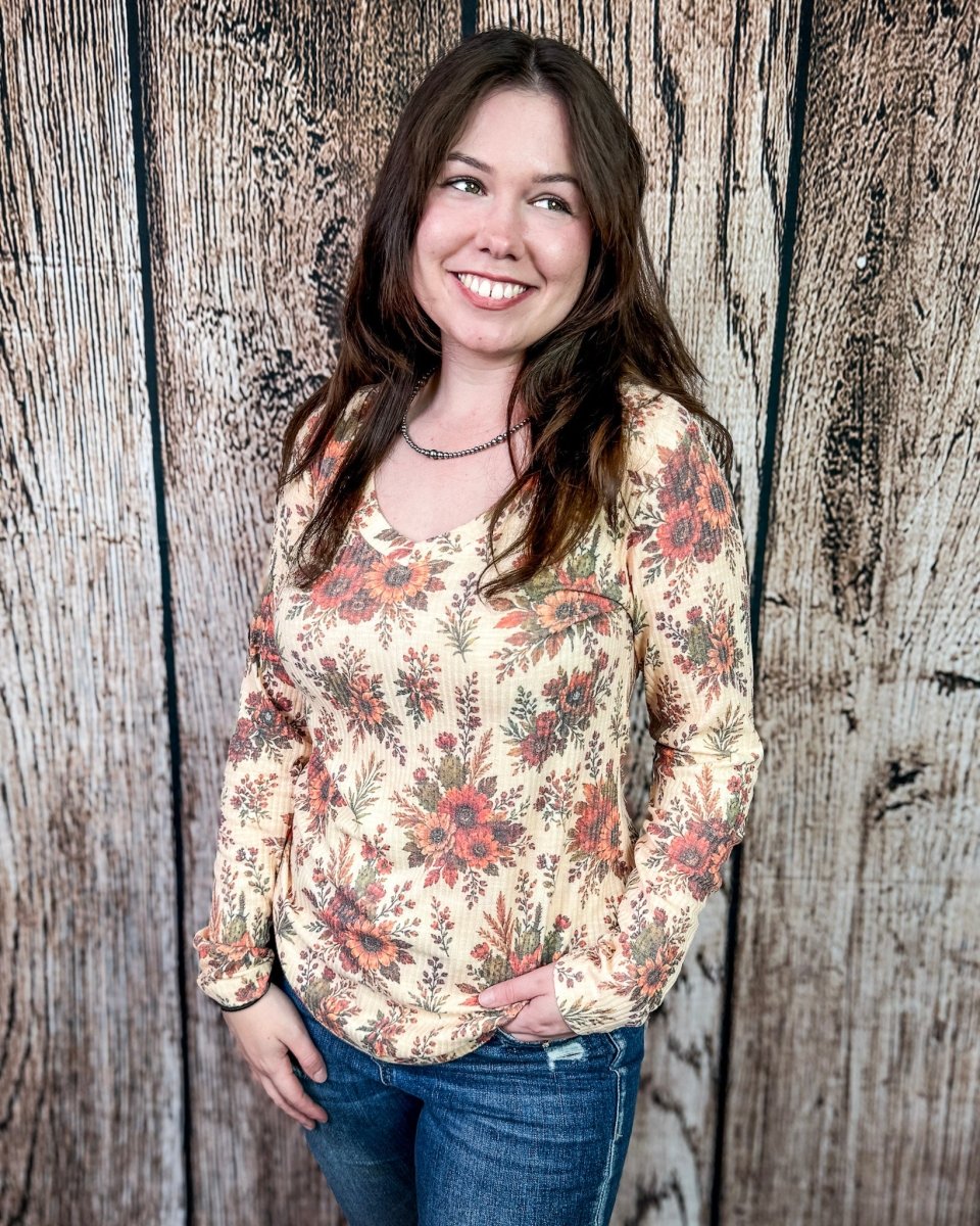 Dust & Daisies Long Sleeve Top by Sterling Kreek