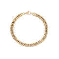 Men's Tarnish Resistant 18k Gold Plated 7mm Cuban Chain Bracelet