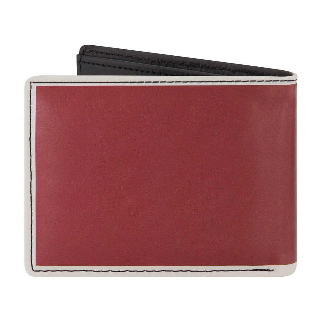 WB HARRY POTTER Lightining Bolt And Glasses in Burgundy Bifold Wallet, Slim Wallet with Decorative Tin for Men and Women