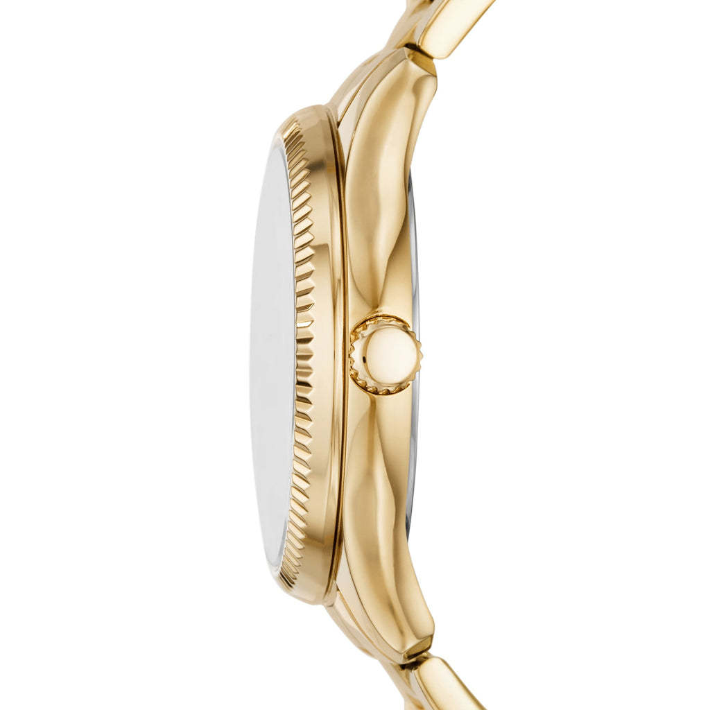 Fossil Women's Rye 36mm Multifunction, Gold-Tone Alloy Watch