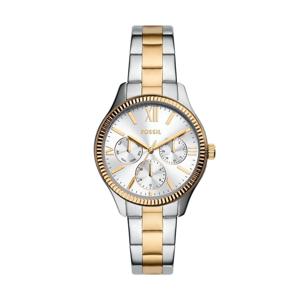 Fossil Women's Rye 36mm Multifunction, Silver-Tone Alloy Watch