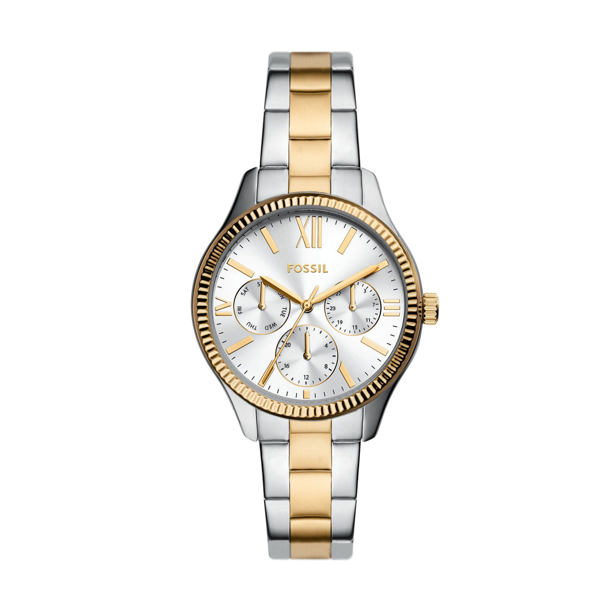 Fossil Women's Rye 36mm Multifunction, Silver-Tone Alloy Watch