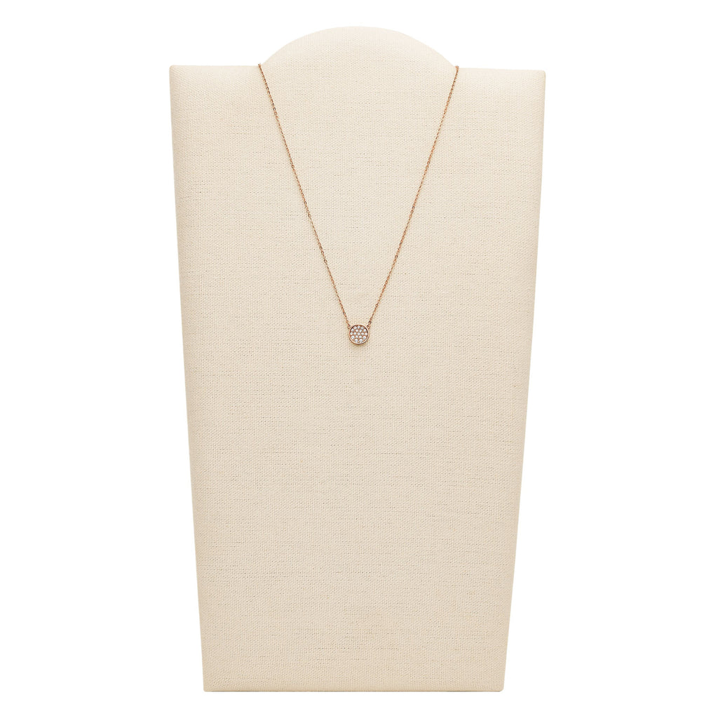 Fossil Women's Rose Gold-Tone Stainless Steel Pendant Necklace