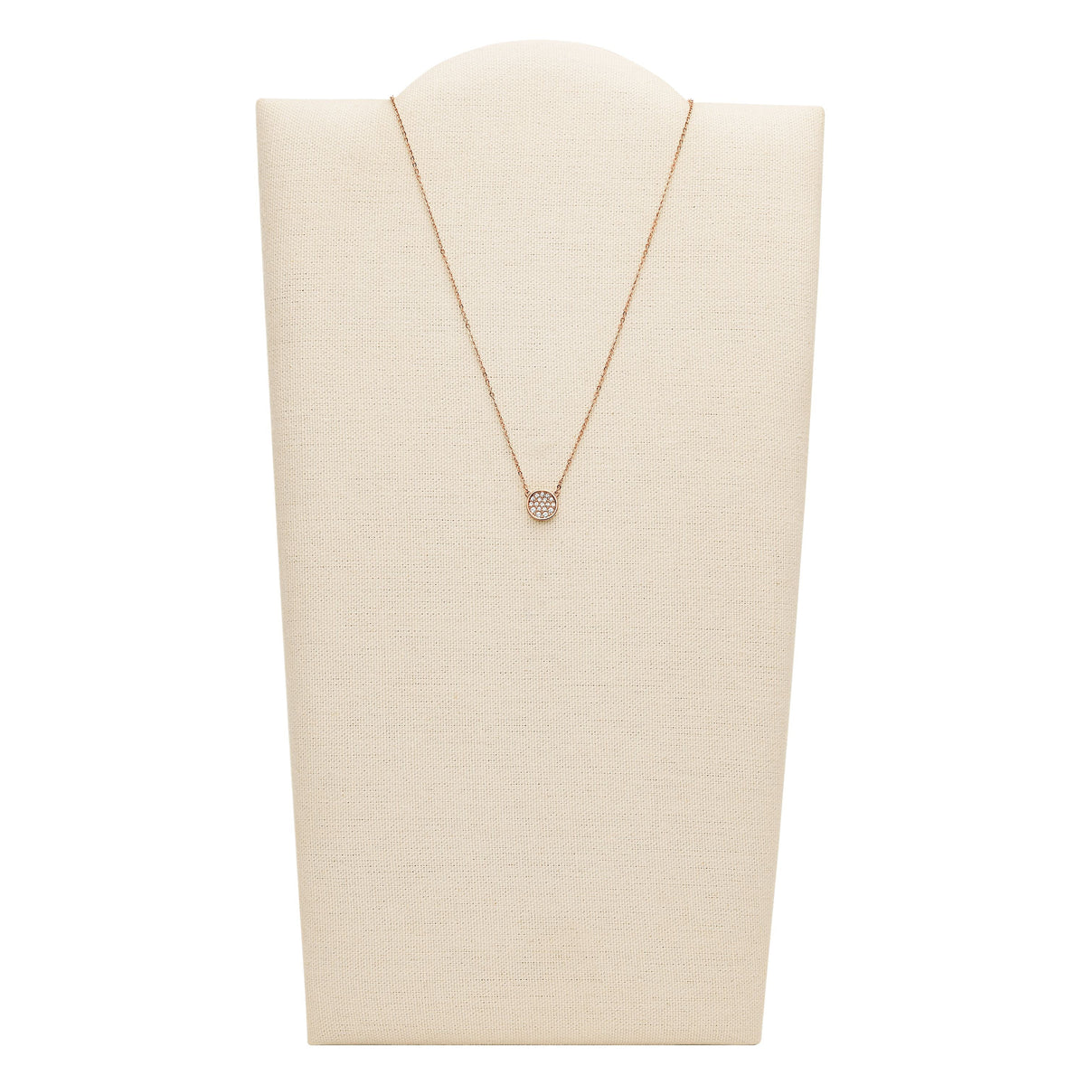 Fossil Women's Rose Gold-Tone Stainless Steel Pendant Necklace