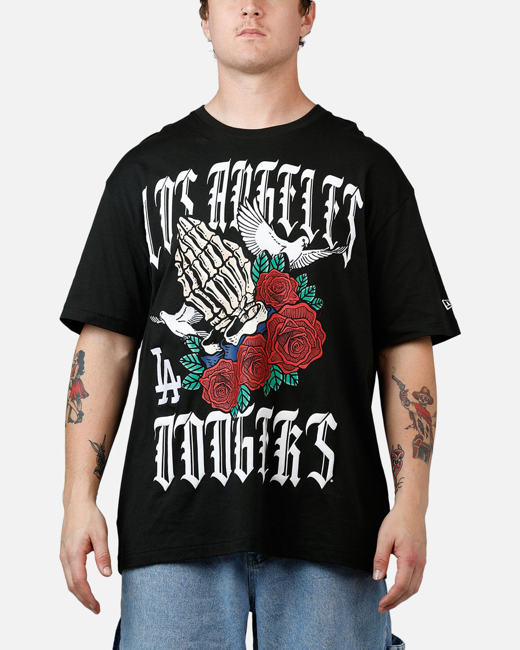 New Era Los Angeles Dodgers Praying Hands T-Shirt Black