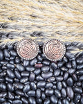 Eliza Flower Stud Fashion Earrings in Copper