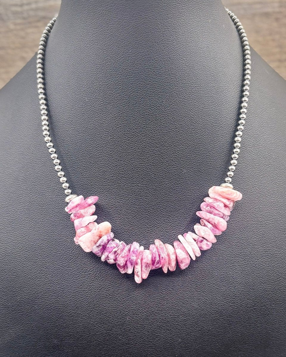 Elodie Purple Variscite and Sterling Silver Choker