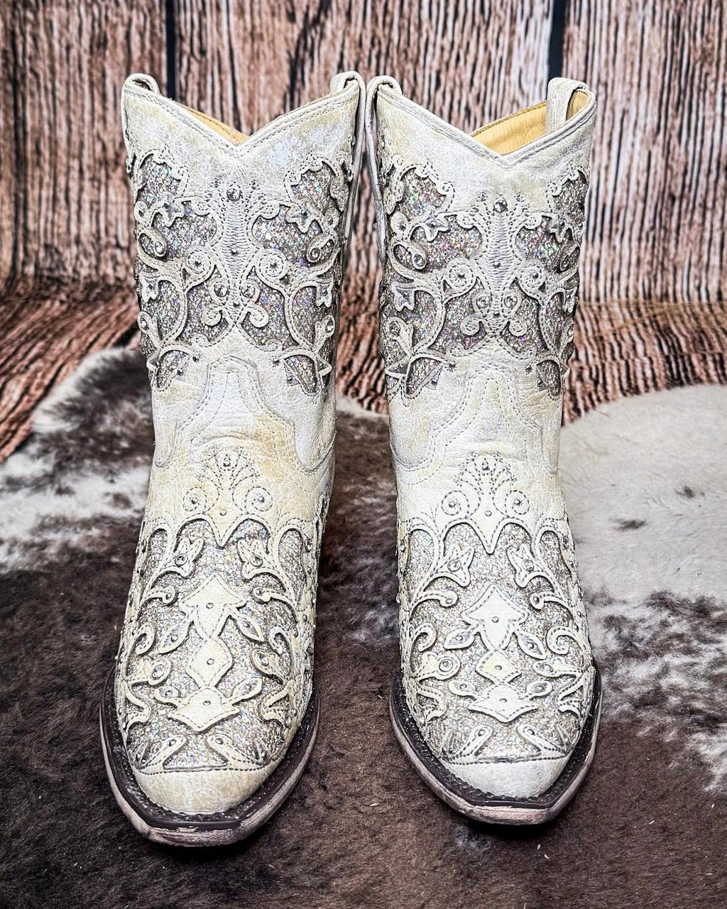 Elowyn Snip Toe Ankle Boots in Bone by Corral