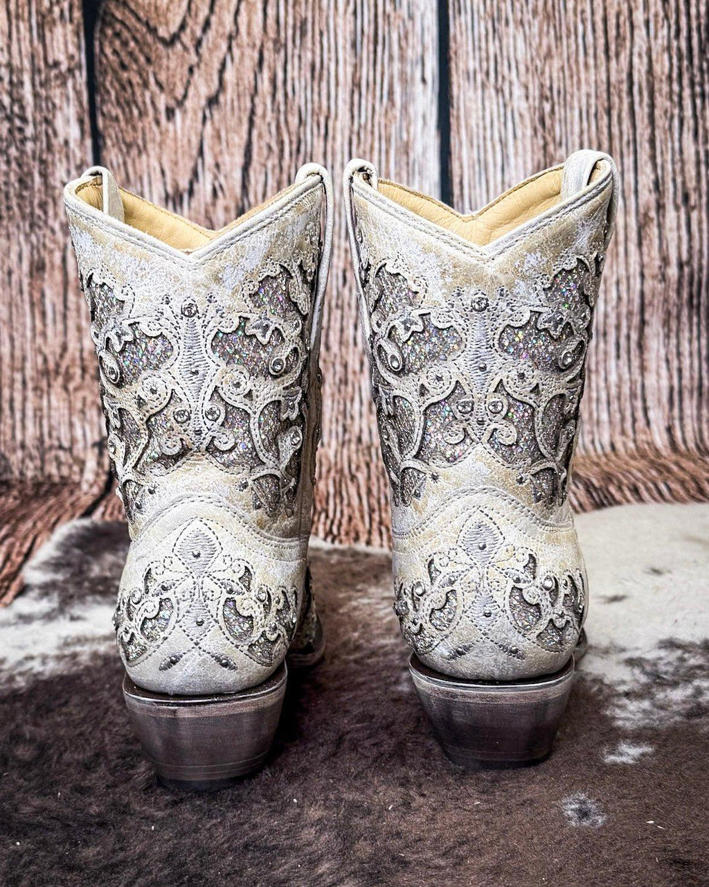 Elowyn Snip Toe Ankle Boots in Bone by Corral