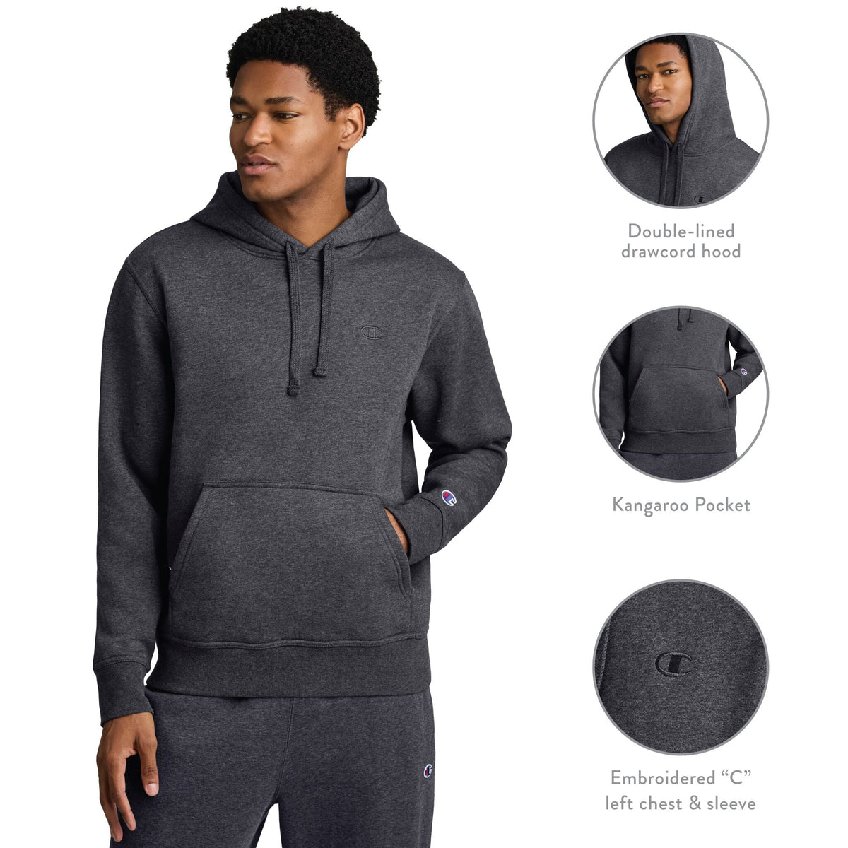 Powerblend Hoodie, C Logo