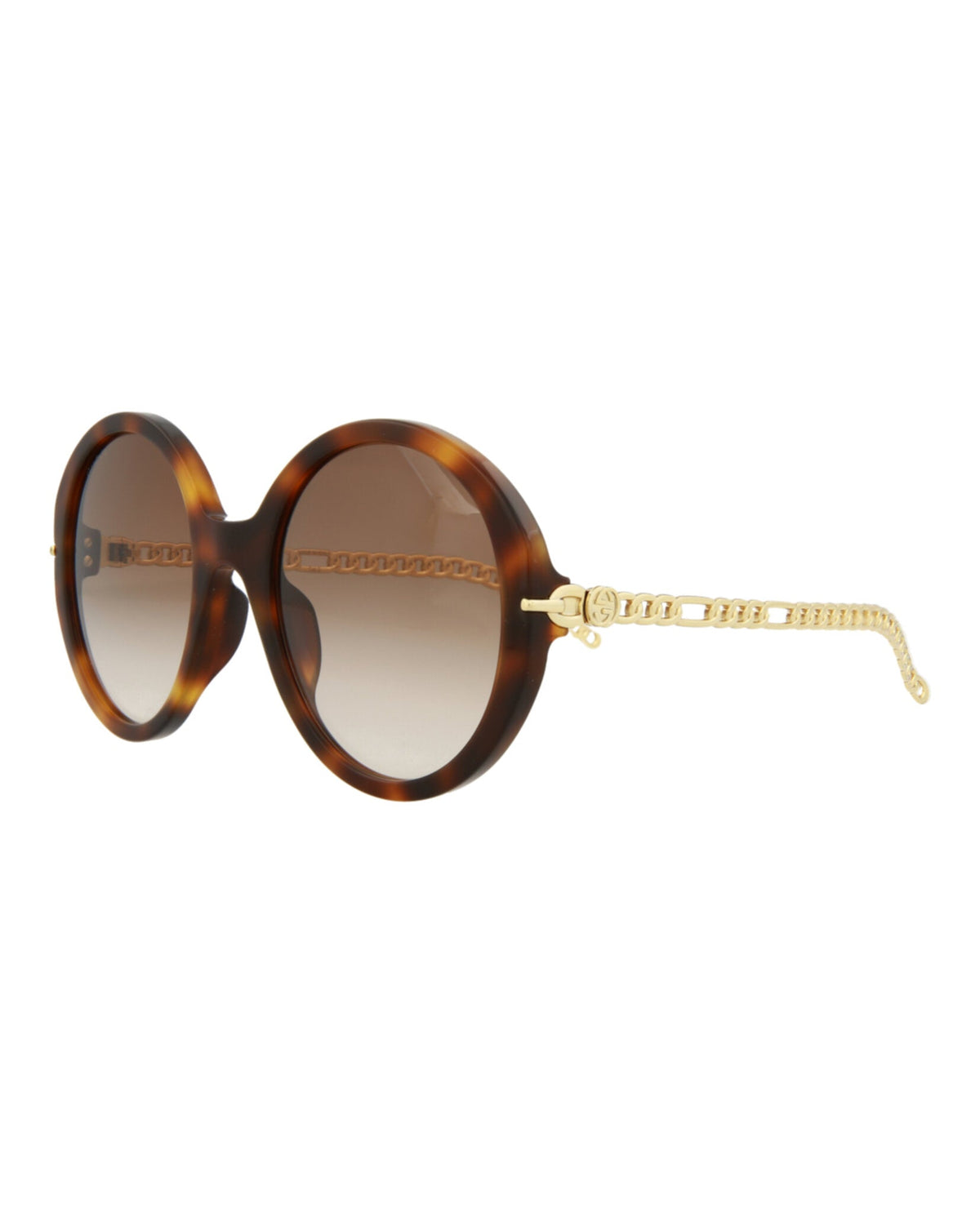 Round-Acetate Frame Sunglasses