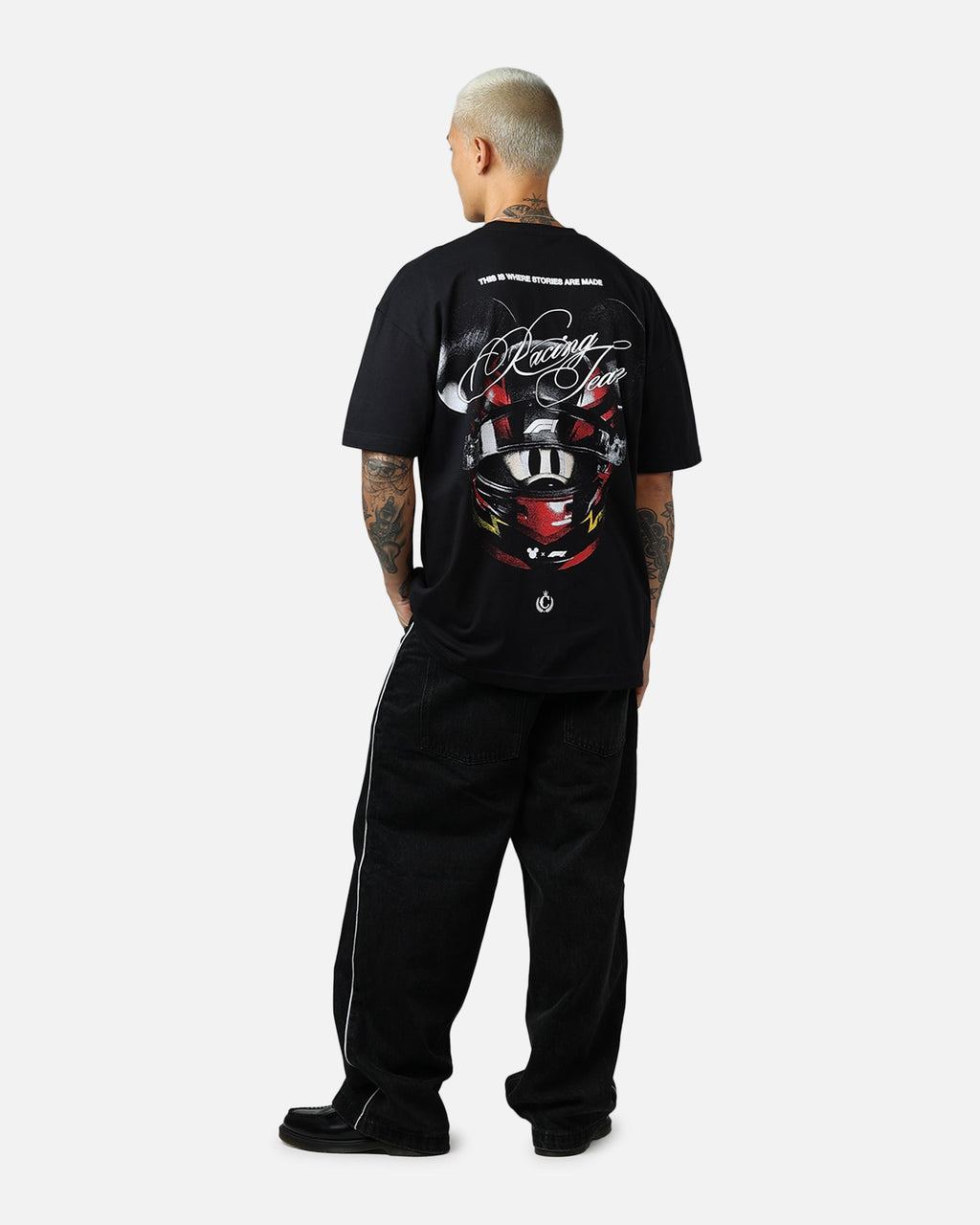 Culture Kings Disney x Formula 1® Mickey Helmet Vintage T-Shirt Black