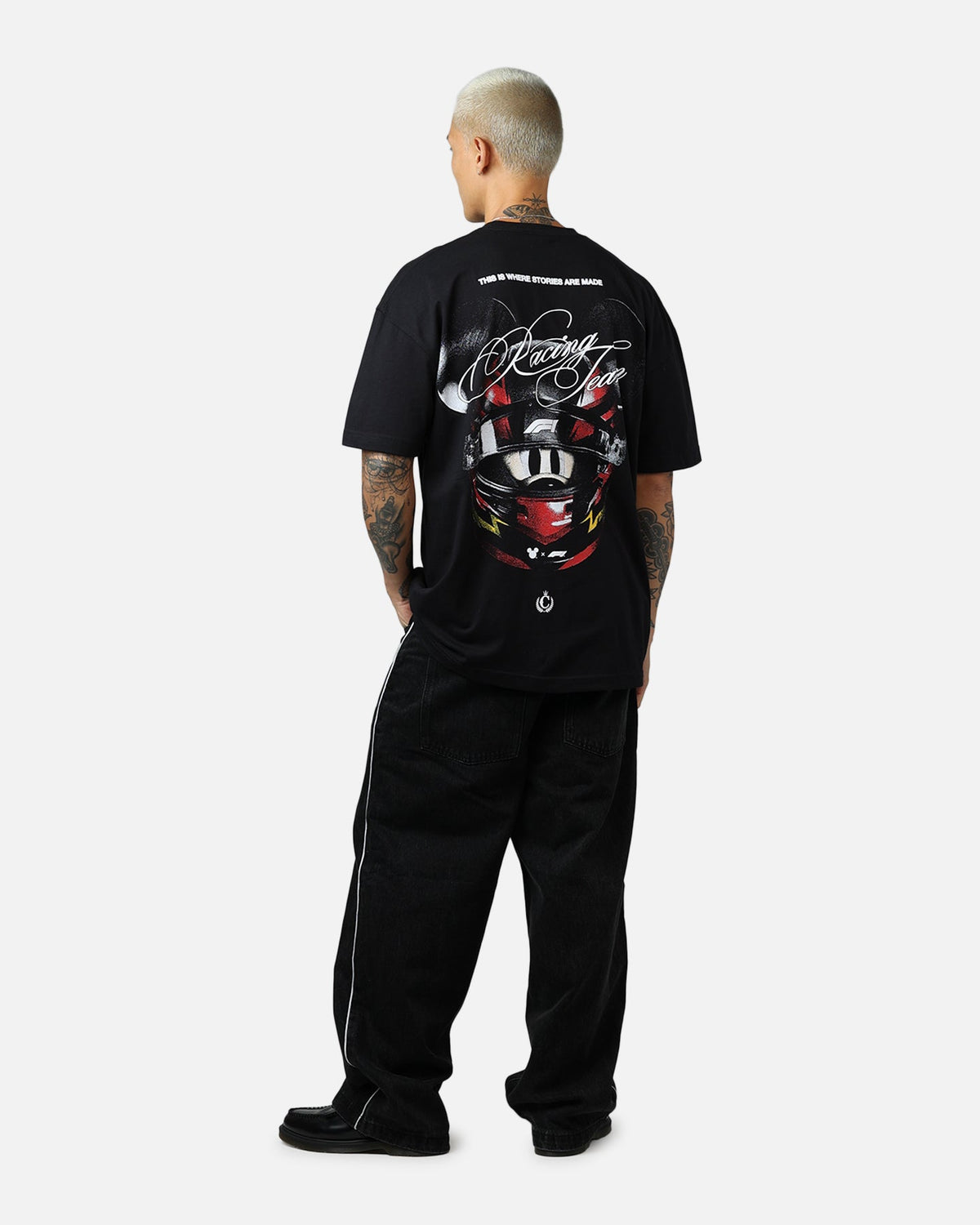 Culture Kings Disney x Formula 1® Mickey Helmet Vintage T-Shirt Black