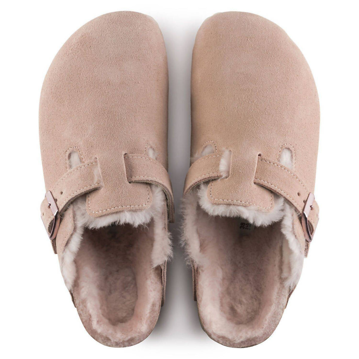 Women's Boston Fur Shearling Clog In Light Rose