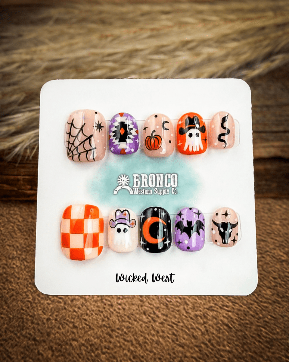 Fall Western Press-On Nails