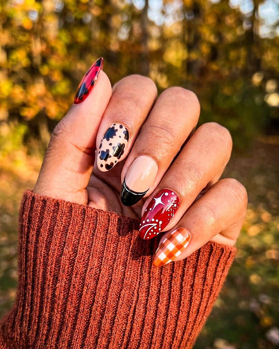 Fall Western Press-On Nails