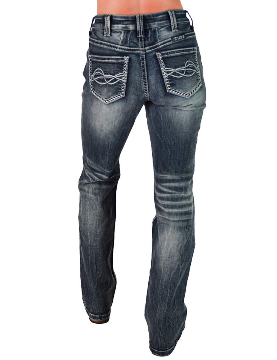 Fame Bootcut Jeans in Dark Wash by Cowgirl Tuff