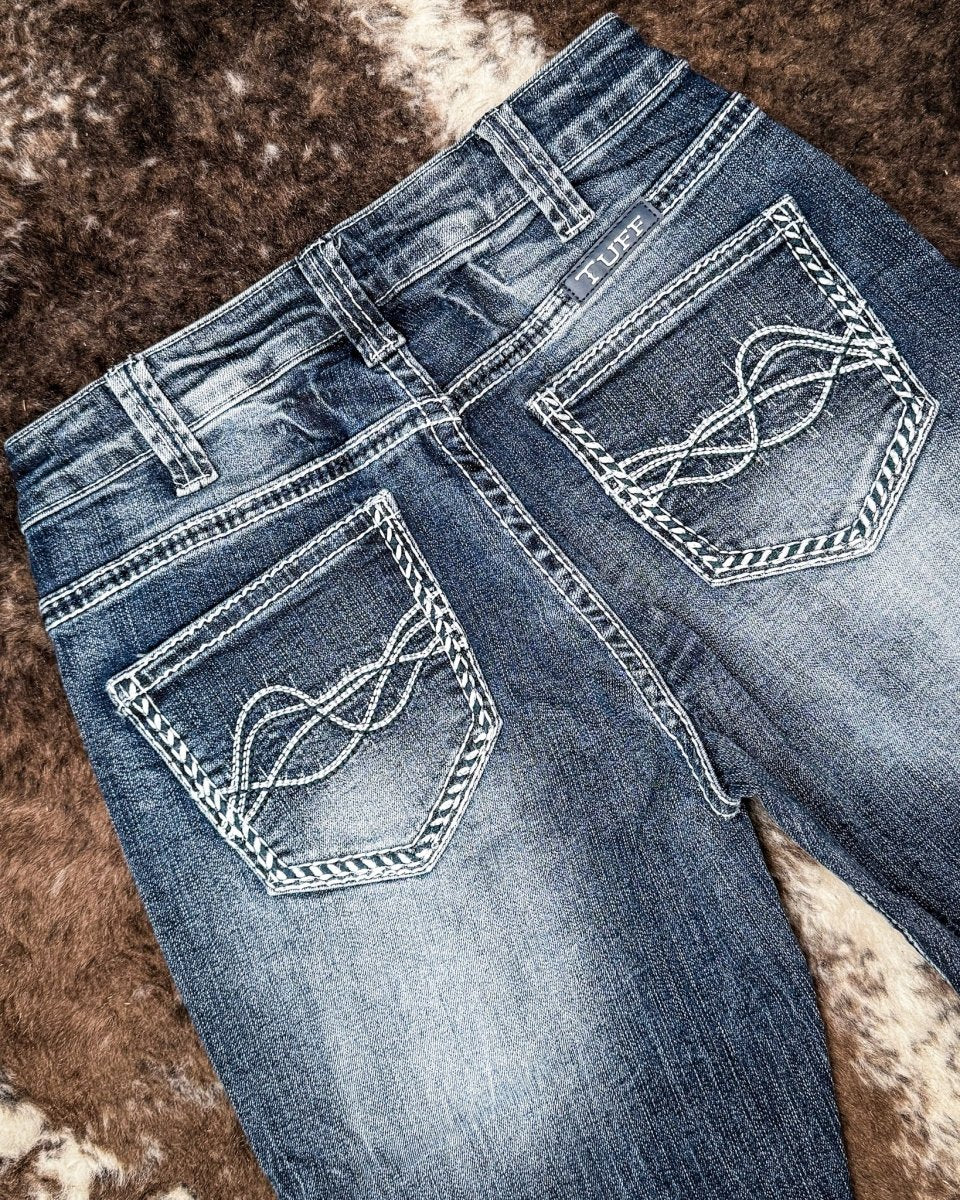 Fame Bootcut Jeans in Dark Wash by Cowgirl Tuff