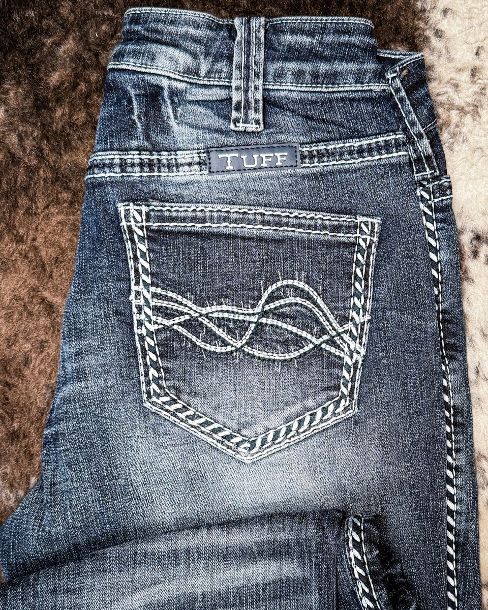 Fame Bootcut Jeans in Dark Wash by Cowgirl Tuff