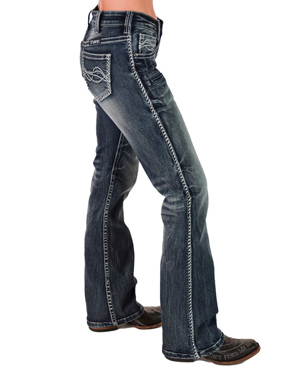 Fame Bootcut Jeans in Dark Wash by Cowgirl Tuff