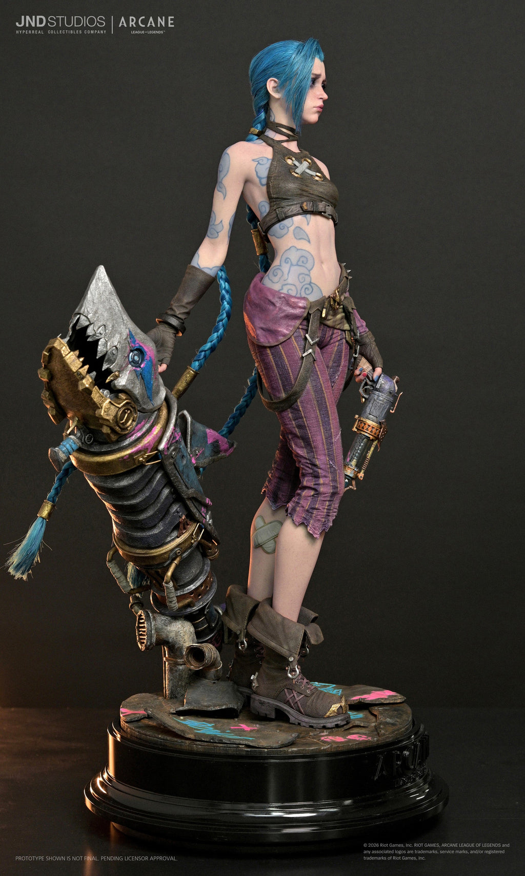 League of Legends Arcane: Jinx with 2 Head Variants 1/3 Scale Hyper Real