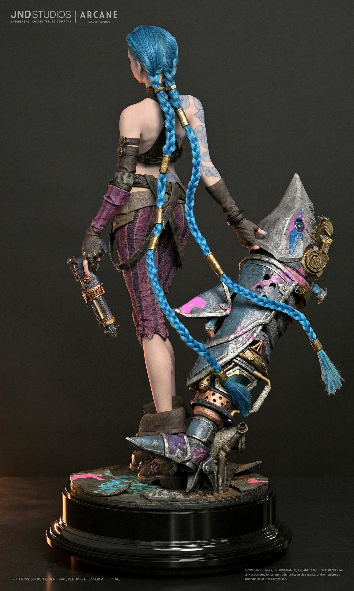League of Legends Arcane: Jinx with 2 Head Variants 1/3 Scale Hyper Real
