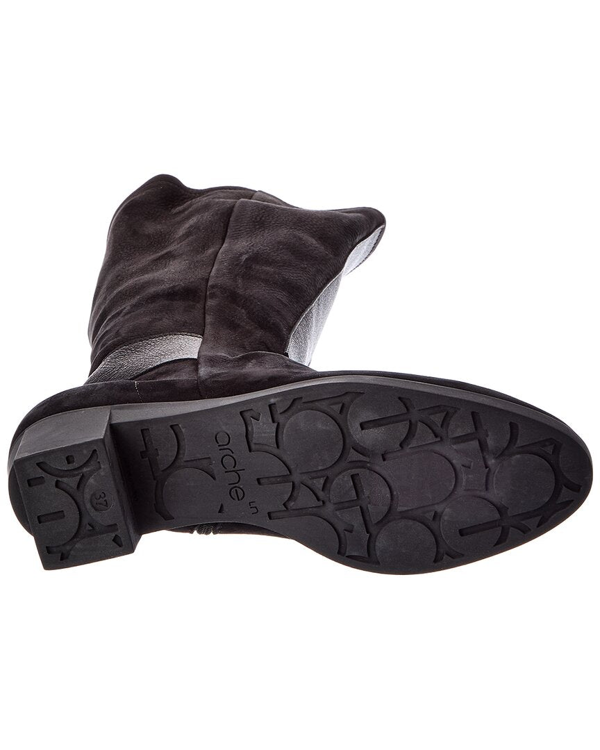 Arche Tattoo Leather Knee-High Boot
