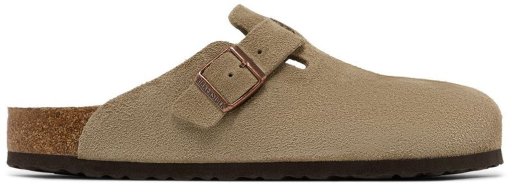 Birkenstock Boston Soft Footbed Suede Taupe