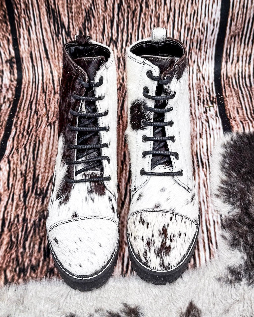 Fervence Hair-On Hide Boots by Myra Bag