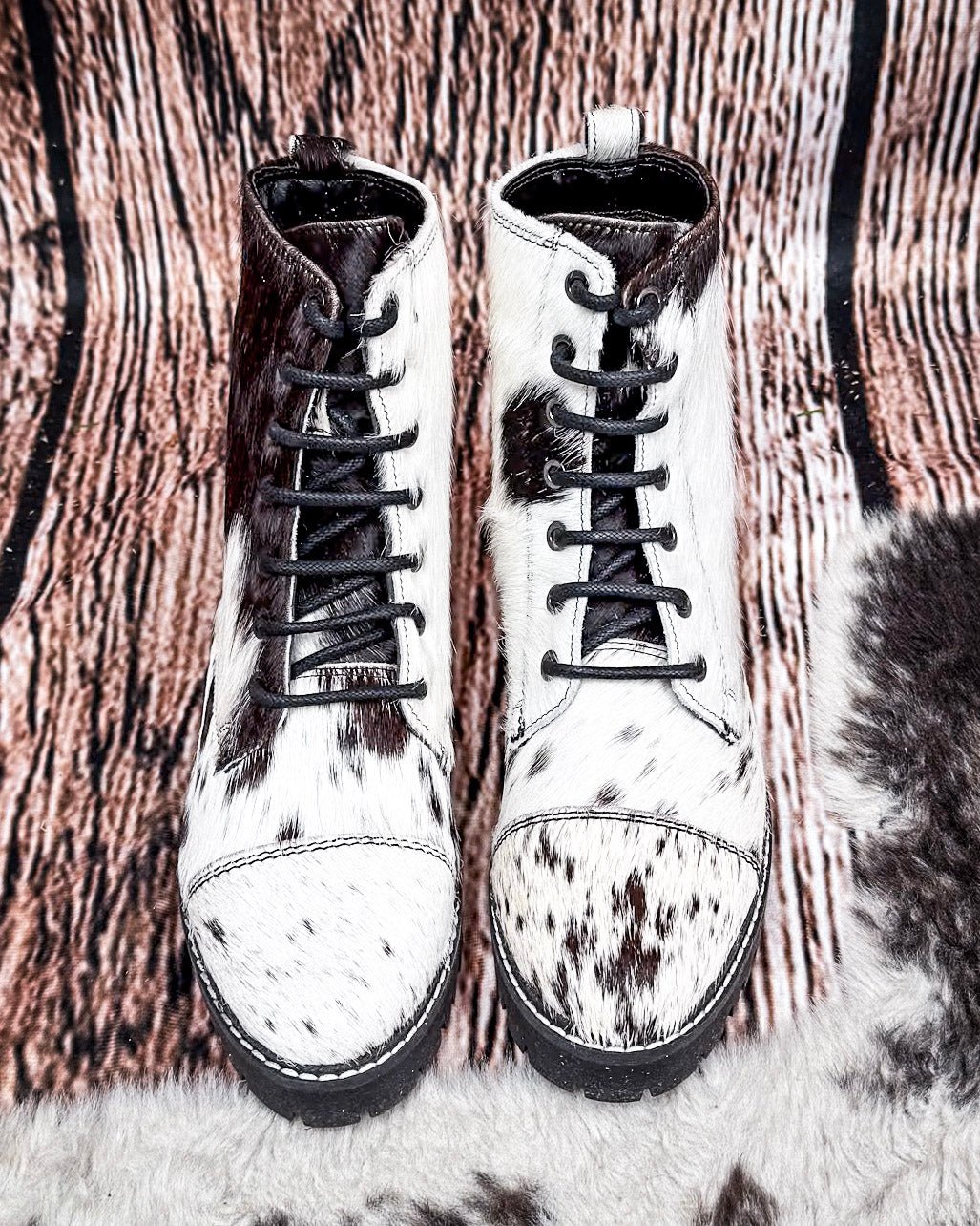 Fervence Hair-On Hide Boots by Myra Bag