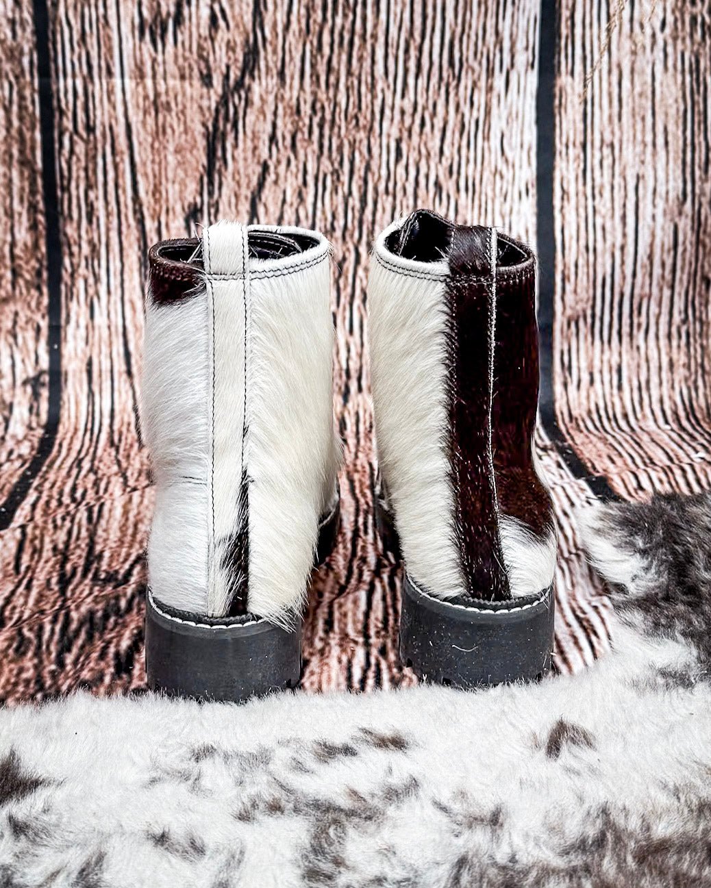 Fervence Hair-On Hide Boots by Myra Bag