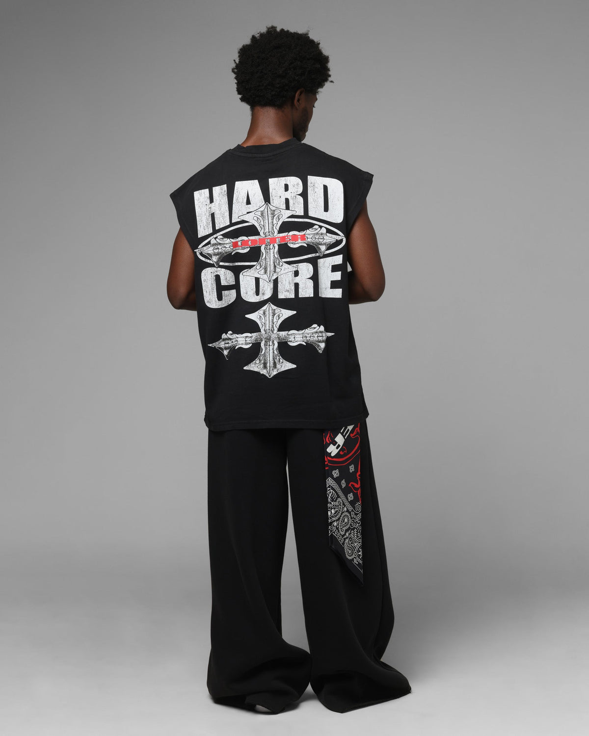 Loiter Hardcore Muscle T-Shirt Washed Black