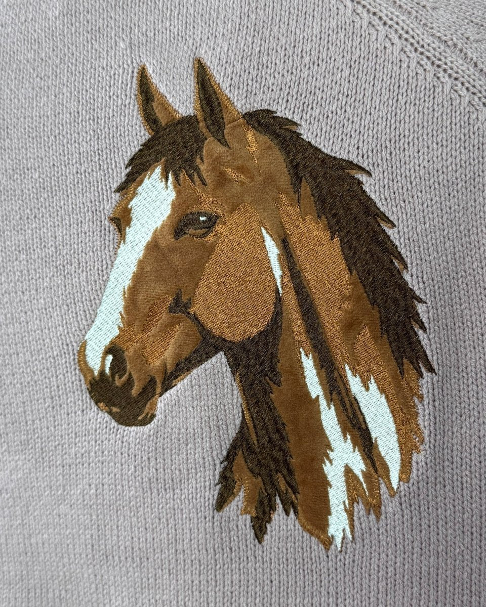 Field & Stable Horse Quarter Zip Pullover in Mauve