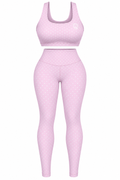 Set Activewear Leggin Polka Dot Rosa