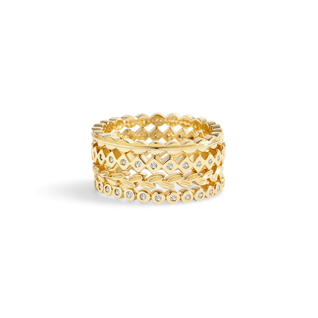 Dainty Gold Mini Ring Set