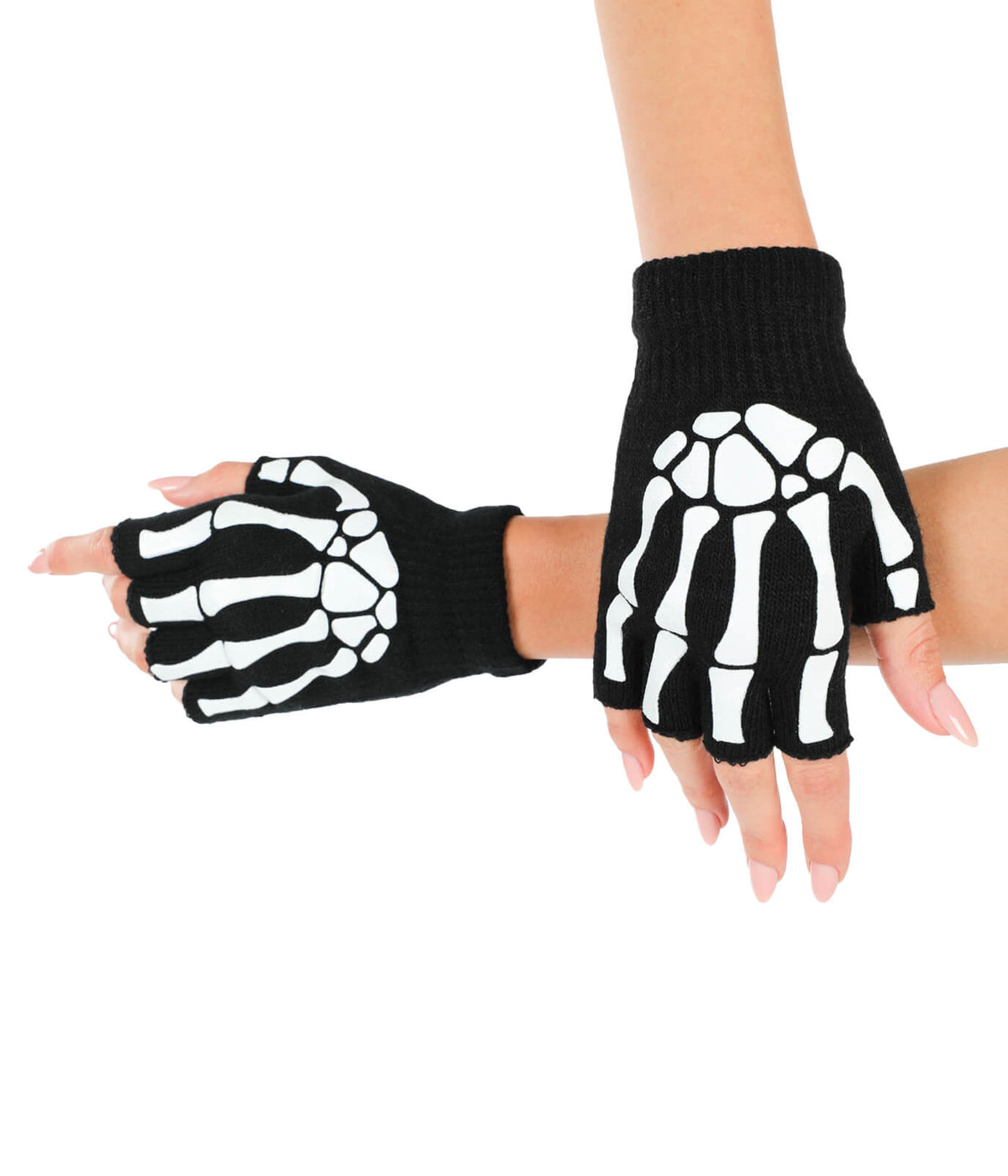 Fingerless Skeleton Gloves