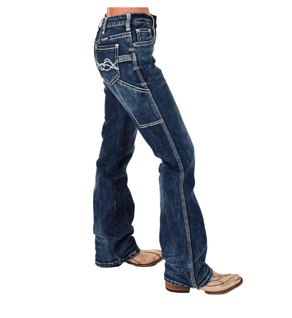 Flannel Cowgirl Carpenter Bootcut Jeans by Cowgirl Tuff