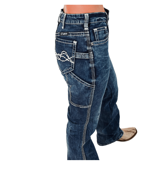Flannel Cowgirl Carpenter Bootcut Jeans by Cowgirl Tuff