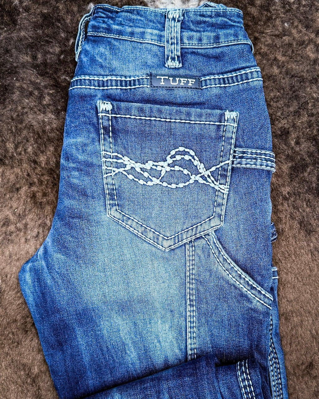 Flannel Cowgirl Carpenter Bootcut Jeans by Cowgirl Tuff