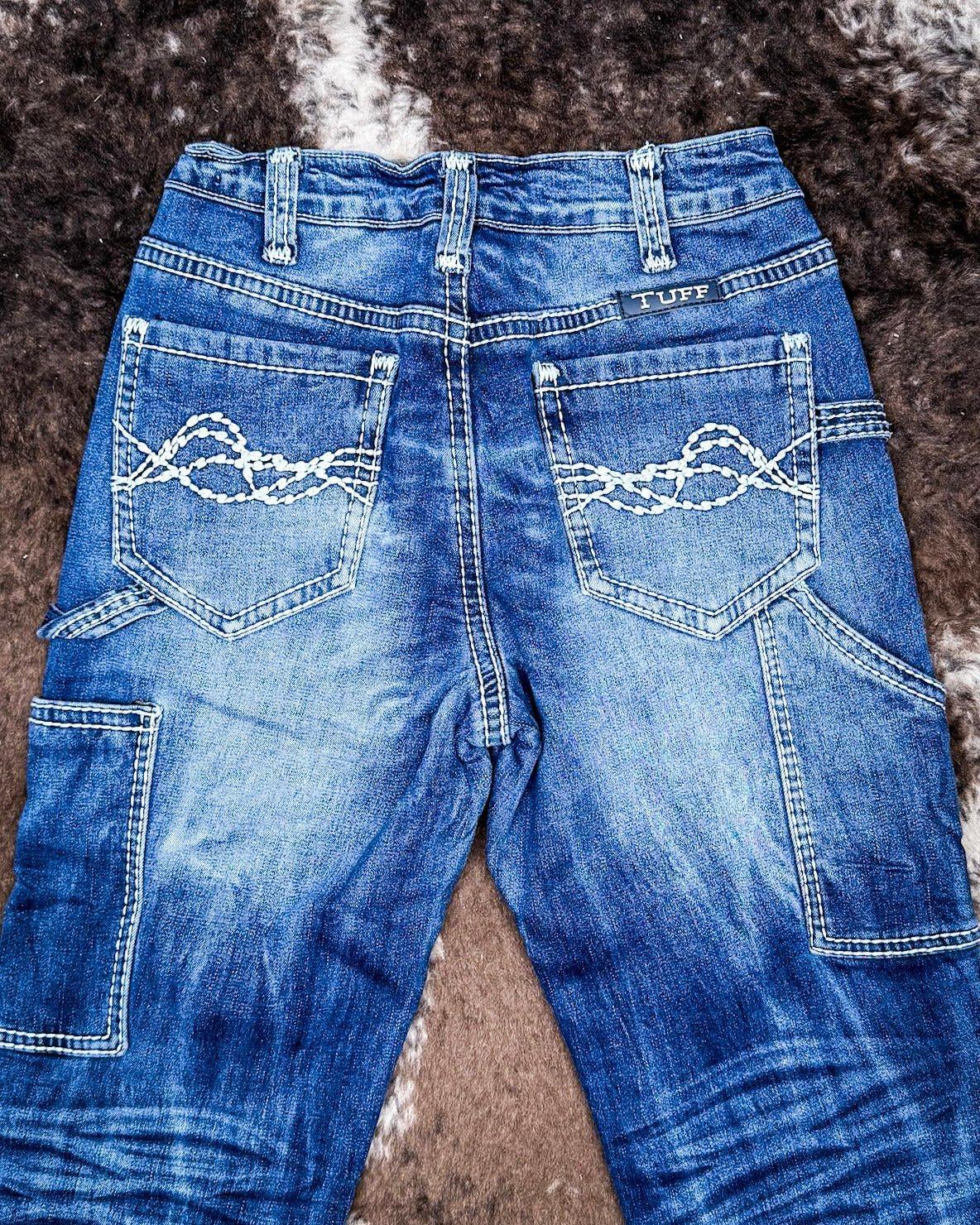 Flannel Cowgirl Carpenter Bootcut Jeans by Cowgirl Tuff
