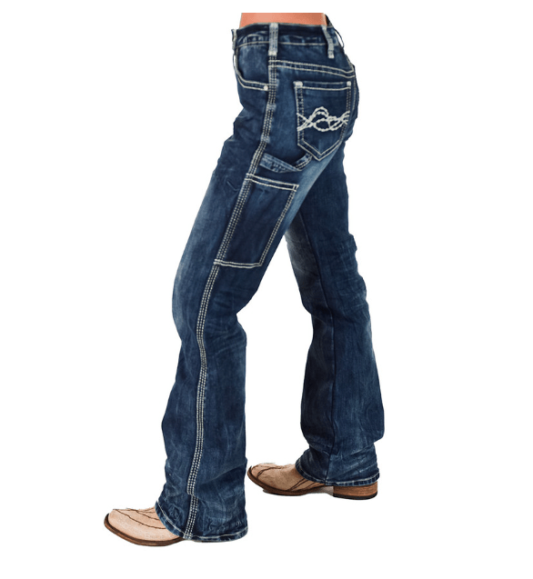 Flannel Cowgirl Carpenter Bootcut Jeans by Cowgirl Tuff