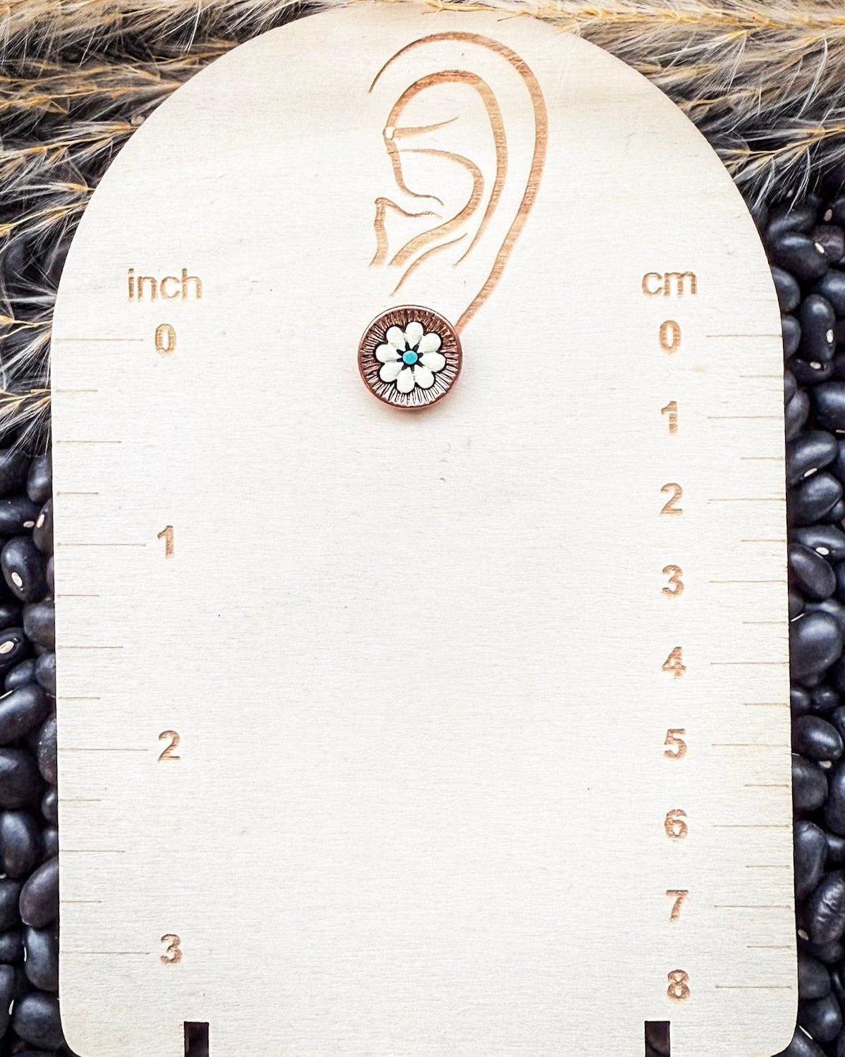 Flourish Flower Fashion Stud Earrings - Natural