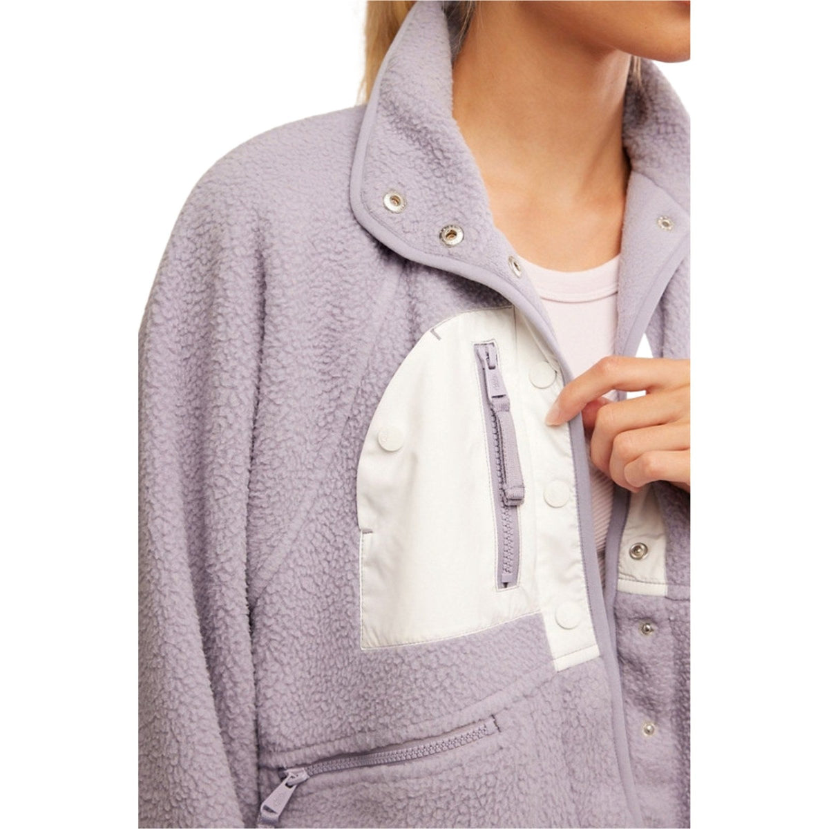 Free People Hit The Slopes Colorblock Fleece Jacket – Women's