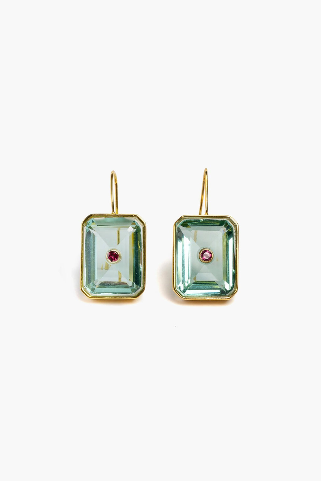 Aqua Tile Earrings