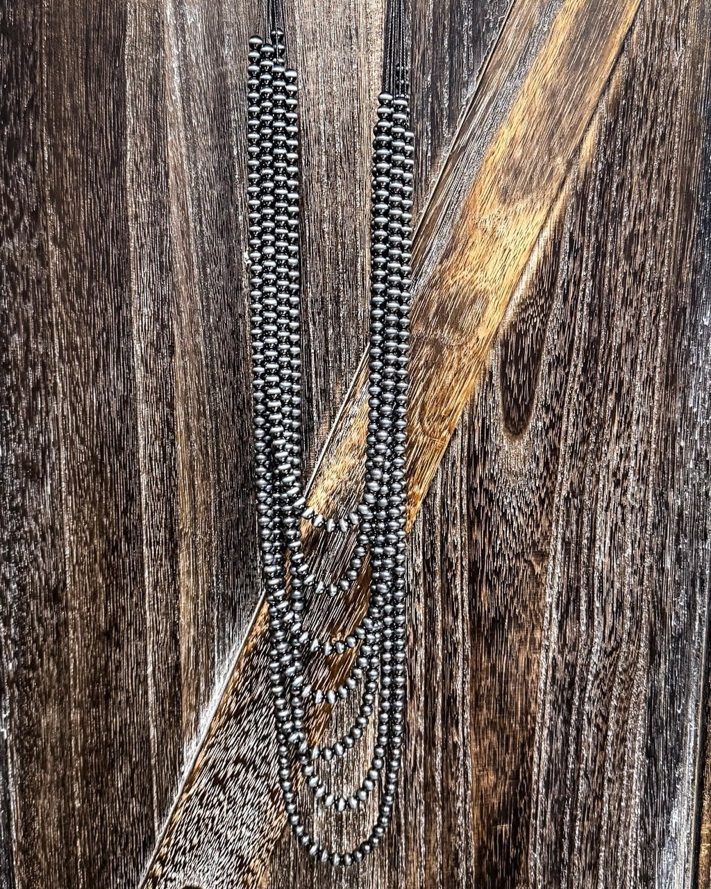 Gatton Navajo Style Pearl Layer Fashion Necklace