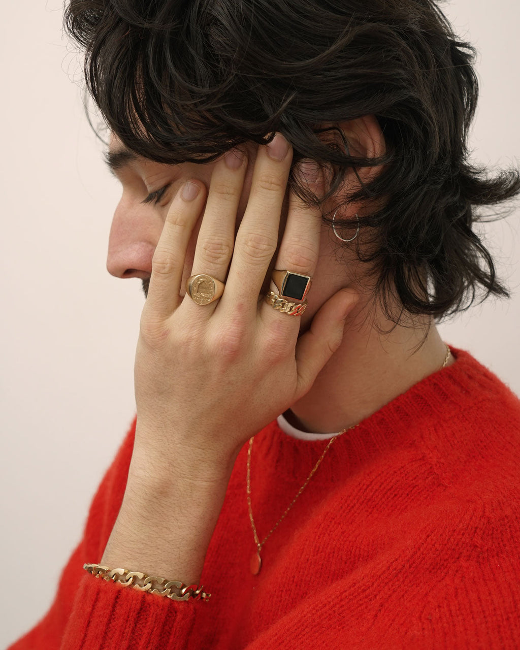 14k Gold Seal Ring / size: 9.5