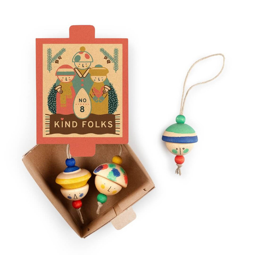 Kind Folks Wooden Ornament Set